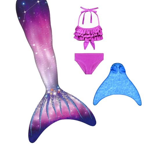 FOLOEO Fisch Tail Mädchen Fisch zum Monoflosse mit Bikini Sommer Cosplay 2025 von FOLOEO