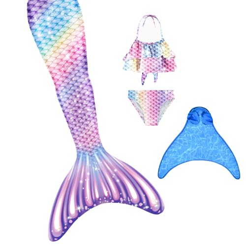 FOLOEO Fisch Tail Mädchen Fisch zum Monoflosse mit Bikini Sommer Cosplay 2025 von FOLOEO