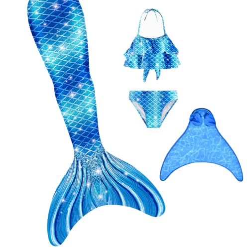 FOLOEO Fisch Tail Mädchen Fisch zum Monoflosse mit Bikini Sommer Cosplay 2025 von FOLOEO