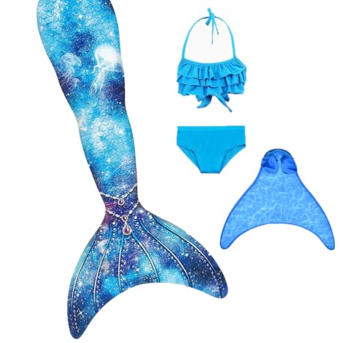 FOLOEO Fisch Tail Mädchen Fisch zum Monoflosse mit Bikini Sommer Cosplay 2025 von FOLOEO