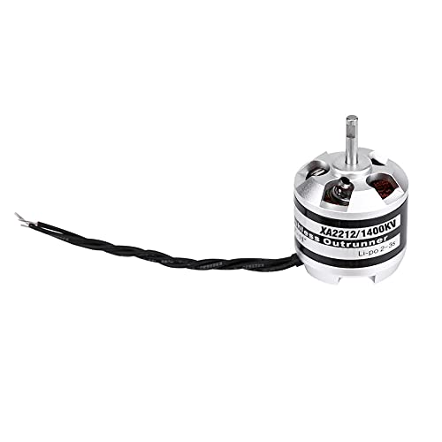 FOLOSAFENAR Bürstenloser Rc-Motor mit Starker Saug-M5-Mutter, Rutschfestes Stahlblech, für Bürstenlosen Emax Xa2212 820Kv/980Kv/1400Kv 2-3S-Motor (1400 kV) von FOLOSAFENAR