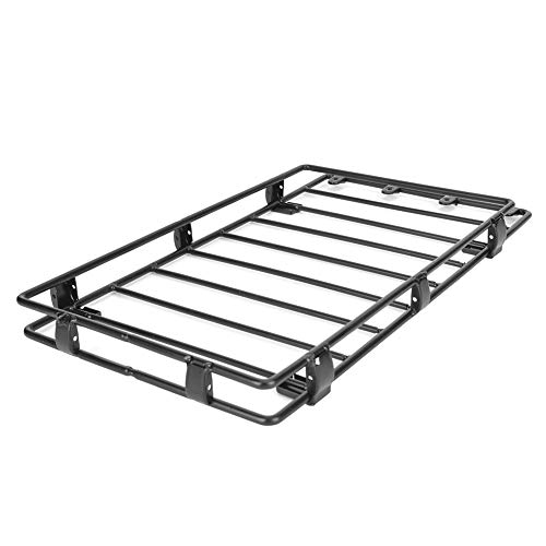 FOLOSAFENAR Dachgepäckträger, Hohes Simulationsmodell aus Metall, Dachgepäckträger aus Metall für RC-Automodell Zur Direkten Installation auf Ferngesteuerten Autos (Schwarz) von FOLOSAFENAR