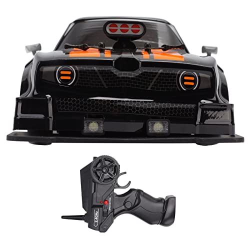 FOLOSAFENAR RC Drift Car, 500 MAh 2,4 GHz Akku Schwarz 1/16 RC Rennwagen für ab 6 Jahren Zur Unterhaltung von FOLOSAFENAR