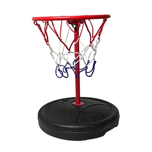 Schwimmbecken-Basketballkorb, Schwimmender Kunststoff-Metall-Basketballkorb mit 35 Cm Höhe, Tragbarer Pool-Basketballkorb, Leichtes Sommer-Wasser-Basketballspiel-Spielzeug, für Kinder(rot schwarz) von FOLOSAFENAR