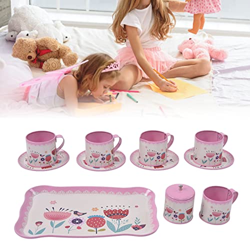 Tea Party Set, Tee Set Nachmittags Teezeit Vorgeben Spielzeug Zin Tee Spielset, Tee Set für Mädchen von FOLOSAFENAR