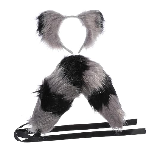 FOMIYES 1 Satz Fuchsohr Stirnband Nase Stirnbänder Kopfbedeckung pelziges Kostüm Wolf halloween kleider halloween maske party masken Frauentierohrstirnband Festival Plüsch von FOMIYES