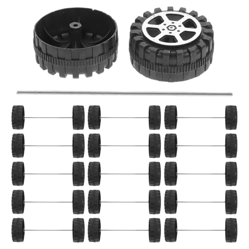 FOMIYES 1 Set Spielzeugauto-zubehör – 50 Stück 4, 2 cm Kunststoffräder mit 25 Stück 2 Mm Achsen für Rc-Autos, LKW-modellteile FOMIYES 1 Set Spielzeugauto-zubehör – 50 Stück 4, 2 cm Kunststoffräder mit 25 Stück 2 Mm Achsen für Rc-Autos, LKW-modellteile von FOMIYES
