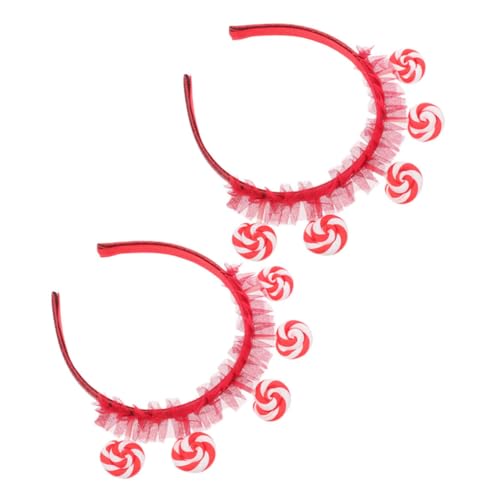 FOMIYES 2 Stück Haarreif Lollipop Design Weicher Bequemer Haarschmuck Für Mädchen Karneval Party Prinzessin Accessoire In Rot FOMIYES 2 Stück Haarreif Lollipop Design Weicher Bequemer Haarschmuck Für Mädchen Karneval Party Prinzessin Accessoire In Rot von FOMIYES