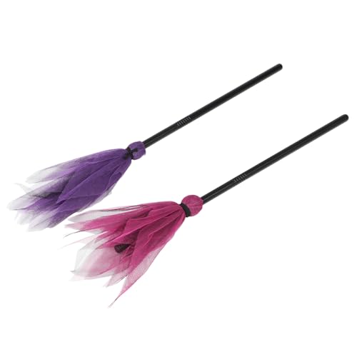 FOMIYES 2 Stück Halloween Hexenbesen für Abnehmbar Leicht Farbig Dekoratives Halloween Partyzubehör für Drinnen und Draußen für Kostüm und Gruselspaß FOMIYES 2 Stück Halloween Hexenbesen für Abnehmbar Leicht Farbig Dekoratives Halloween Partyzubehör für Drinnen und Draußen für Kostüm und Gruselspaß von FOMIYES