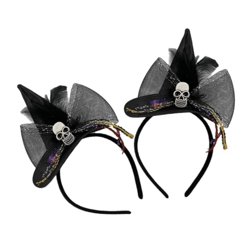 FOMIYES 2 Stück Hexen Stirnband Halloween Haarreifen Halloween Kostüm Kopfschmuck Stirnband Für Festival Halloween Kostüm Zubehör Cosplay Stirnbänder Halloween Anzieh Stirnband Hut von FOMIYES