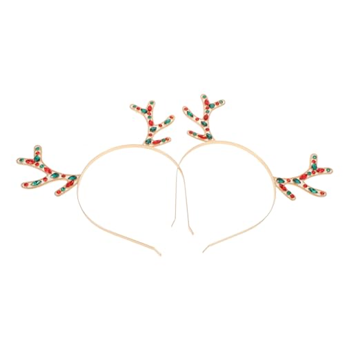 FOMIYES 2 Stück Hirschgeweih Haarreif mit Strasssteinen Metall und Harz Eleganter Weihnachts Kopfschmuck für Damen Bequemes Langlebiges Design für Festliche Partys und Cosplay FOMIYES 2 Stück Hirschgeweih Haarreif mit Strasssteinen Metall und Harz Eleganter Weihnachts Kopfschmuck für Damen Bequemes Langlebiges Design für Festliche Partys und Cosplay von FOMIYES