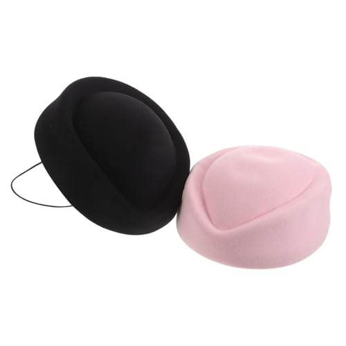 FOMIYES 2 Stück Teiliges Air Hostess Mütze Damen Retro Stewardess Hut aus Weichem Filz Bequeme Airline Uniform Kappe für Bühnenauftritte Themenpartys und Cosplay FOMIYES 2 Stück Teiliges Air Hostess Mütze Damen Retro Stewardess Hut aus Weichem Filz Bequeme Airline Uniform Kappe für Bühnenauftritte Themenpartys und Cosplay von FOMIYES