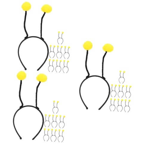 FOMIYES 24 Stk Tierisches Stirnband Bienenantennen-haarreifen Raupenantennen-stirnband Biene Cosplay Kopfschmuck Dame Stirnbänder Biene Haarband Party-stirnband Vlies Yellow von FOMIYES