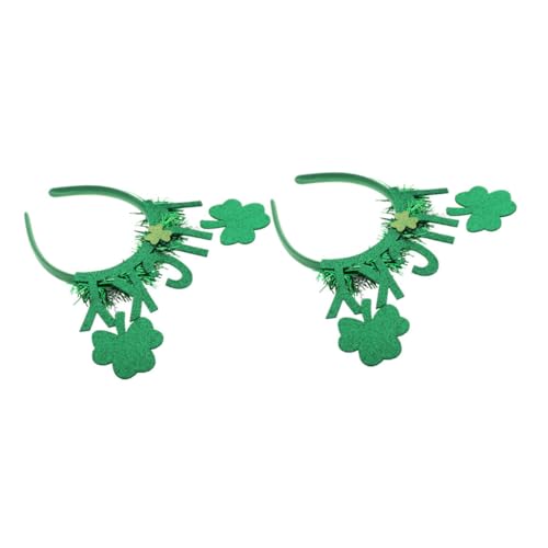 FOMIYES 2St Stirnband Festliche Kopfbedeckung Damen Haarband Flauschige Haarspangen für Frauen Haarspangen für Damen pom St. Patricks Stirnbänder für Damen Accessoires zum St. Patty's Day von FOMIYES