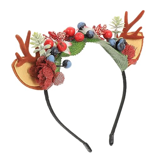 FOMIYES 2St Stirnband aus Mori-Geweih Hirschgeweih-Stirnband Stirnband mit Rentierohren weihnachts haarschmuck weihnachtshaarschmuck Haarband Haarspangen Weihnachtsgeweihkopfreifen Plastik von FOMIYES