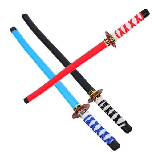 FOMIYES 3 Stück Teiliges Leichte Japanische Spielzeugschwerter in Rot Blau Schwarz für Cosplay Party Mitgebsel und Geburtstagsspiele Langlebige Handliche Nachbildung für Kostüme und FOMIYES 3 Stück Teiliges Leichte Japanische Spielzeugschwerter in Rot Blau Schwarz für Cosplay Party Mitgebsel und Geburtstagsspiele Langlebige Handliche Nachbildung für Kostüme und von FOMIYES