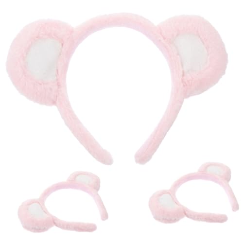 FOMIYES 3er Set Damen Haarbänder Mit üßen Bärenohren üsch Haaraccessoires Für Teenager Cosplay Party Gesichtswäsche Spa Headbands Und von FOMIYES