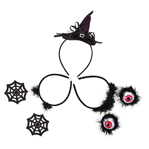 FOMIYES 3st Halloween-stirnband Lustige Haare Trägt Party Kinderkostüme Halloween Augapfel Stirnband Spinne Haarspange Stirnband Für Spinnenkostüme Gruselig Masken Haarschmuck Stoff von FOMIYES