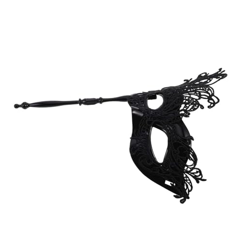 FOMIYES 3st Handgehaltene Stabmaske Weiße Maskerademaske Karneval-maske Maskerade-maske Auf Einem Stock Halloween-maske Maskenballmaske Für Damen Maskerade-maske-paar Spitze Black von FOMIYES