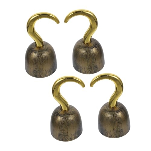 FOMIYES 4 Stück Teiliges Vintage Piratenhaken Goldfarbene Piraten Cosplay Requisite für Karneval Halloween Kostüm Zubehör für Fasching und Mottoparty FOMIYES 4 Stück Teiliges Vintage Piratenhaken Goldfarbene Piraten Cosplay Requisite für Karneval Halloween Kostüm Zubehör für Fasching und Mottoparty von FOMIYES