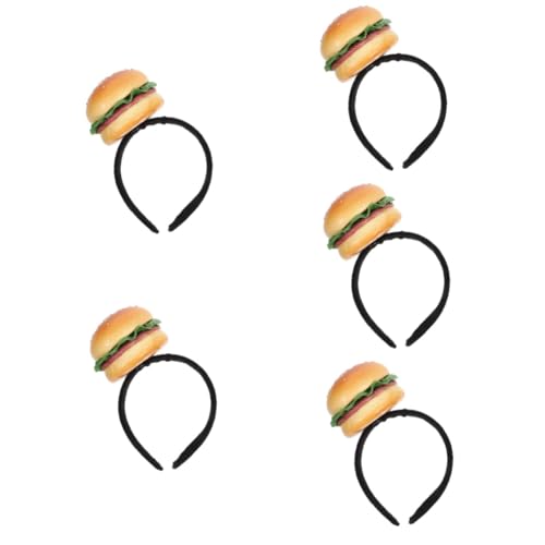 FOMIYES 5 Stück Hamburger Stirnband Party Cosplay Burger Stirnband Performance Stirnband Requisite Kostüm Stirnband Festliche Kopfbedeckung Burger Kopfbedeckung Party von FOMIYES