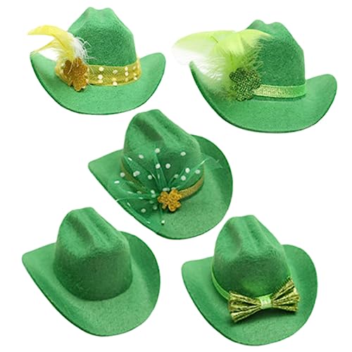 FOMIYES 5St irischer Hut St. Patricks Day Partyhut Fedora-Hüte für Männer Zylinder St Patrick's st patricks day haarschmuck festival kopfbedeckung Feiertagshut st. Patrick's Day Hut Metall von FOMIYES