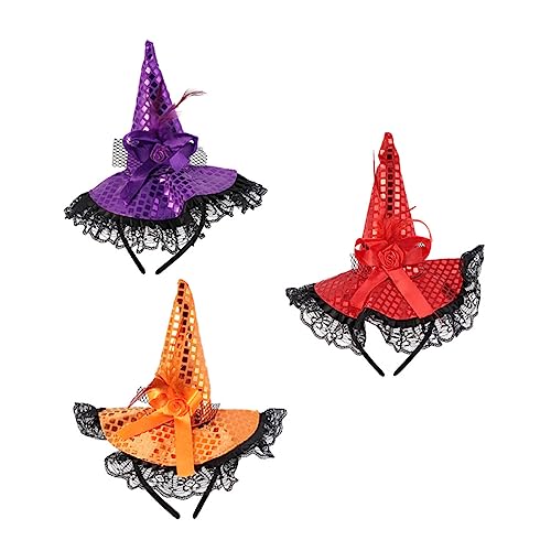 FOMIYES 6 Stk Hexenhut Stirnband Halloween- Stirnbänder Für Damen Cosplay-stirnbänder Xxl-hut Halloweenkostüm Halloween-kostüm-haarreifen Halloween-teufel-stirnband Teufel Kostüm Tuch von FOMIYES