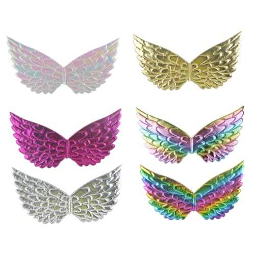 FOMIYES 6 Stück Teiliges Bunte Engelsflügel für Leichte Metallic in Gold Dunklen und Hellen Farbtönen für Karneval Fasching Cosplay und Bühnenauftritte FOMIYES 6 Stück Teiliges Bunte Engelsflügel für Leichte Metallic in Gold Dunklen und Hellen Farbtönen für Karneval Fasching Cosplay und Bühnenauftritte von FOMIYES