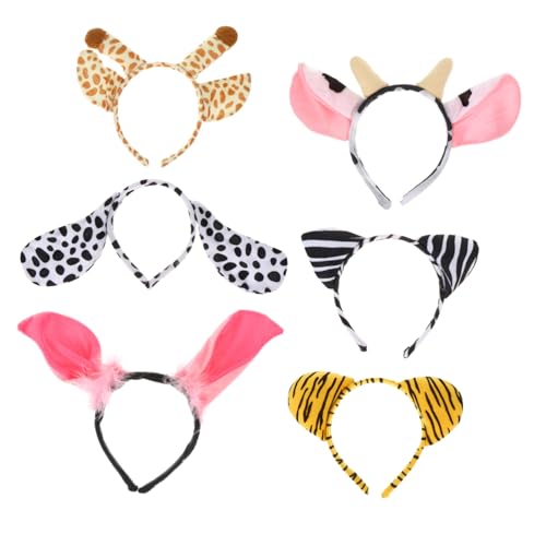 FOMIYES 6 Stück Teiliges Cartoon Tierkopf Haarreifen aus Weichem Kurzplüsch Leichte und Dehnbare Kopfbedeckungen für Kostüm Cosplay Themen und Partyveranstaltungen FOMIYES 6 Stück Teiliges Cartoon Tierkopf Haarreifen aus Weichem Kurzplüsch Leichte und Dehnbare Kopfbedeckungen für Kostüm Cosplay Themen und Partyveranstaltungen von FOMIYES