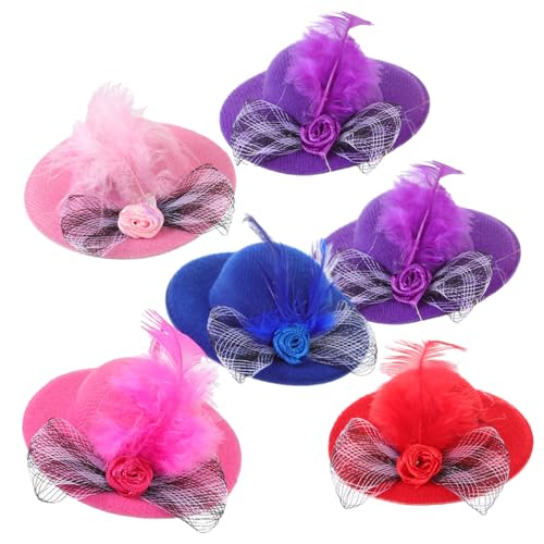 FOMIYES 6 Stück Teiliges Mini Party Hüte aus Stoff Farbenfrohe DIY Haaraccessoires für Puppen und Mädchen Kleine Tea Party Kopfbedeckungen mit Glatten Kanten Weiche und Langlebige FOMIYES 6 Stück Teiliges Mini Party Hüte aus Stoff Farbenfrohe DIY Haaraccessoires für Puppen und Mädchen Kleine Tea Party Kopfbedeckungen mit Glatten Kanten Weiche und Langlebige von FOMIYES
