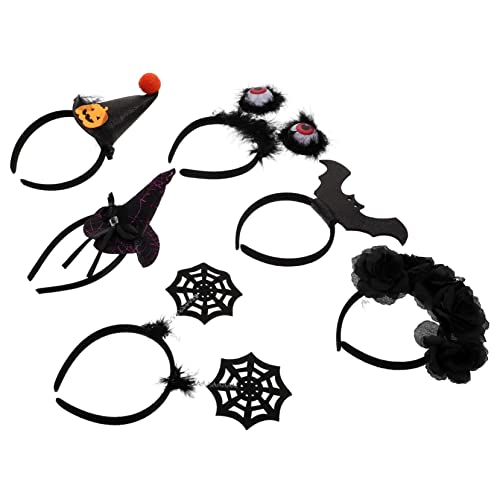 FOMIYES 6st Halloween-stirnband Halloween-kopfschmuck Stirnbänder Haarbänder Stirnband Schicke Haarbänder Halloween-haardekore Bühne Zeigt Kopfschmuck Kostüm Für Black Stoff von FOMIYES