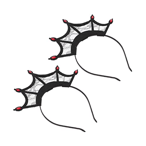 FOMIYES 8 Stk Krone Stirnband Haarbänder Für Mädchen Halloween-haare Haarschmuck Für Mädchen Spinnen-stirnband Halloween-kopf-bopper Haargummis Für Mädchen Make-up-haarband Vlies von FOMIYES