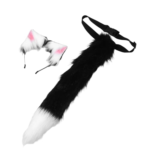 FOMIYES Cat Ears Cosplay Set mit Plüsch Katzenohren Haarreif und Kunstfell Katzenschwanz Bequemes Tierkostüm Zubehör für Halloween Karneval Mottoparty Damen und Mädchen FOMIYES Cat Ears Cosplay Set mit Plüsch Katzenohren Haarreif und Kunstfell Katzenschwanz Bequemes Tierkostüm Zubehör für Halloween Karneval Mottoparty Damen und Mädchen von FOMIYES
