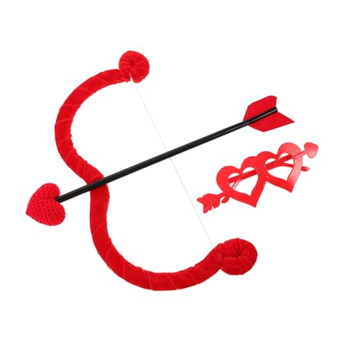 FOMIYES Cupid Kostüm Set mit Rotem Samt-bogen und Liebespfeil Herzförmige Brille Leichtes Valentines Accessoire für Erwachsene Romantische Partydeko für Valentinstag und Cosplay FOMIYES Cupid Kostüm Set mit Rotem Samt-bogen und Liebespfeil Herzförmige Brille Leichtes Valentines Accessoire für Erwachsene Romantische Partydeko für Valentinstag und Cosplay von FOMIYES