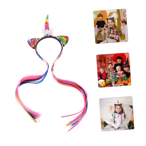 FOMIYES Einhorn Stirnband mit Abnehmbarer Perücke für Mädchen Robustes Kunststoff Haarband Bezaubernder Haarschmuck für Kindergeburtstag Party Karneval und Bühnenauftritte FOMIYES Einhorn Stirnband mit Abnehmbarer Perücke für Mädchen Robustes Kunststoff Haarband Bezaubernder Haarschmuck für Kindergeburtstag Party Karneval und Bühnenauftritte von FOMIYES