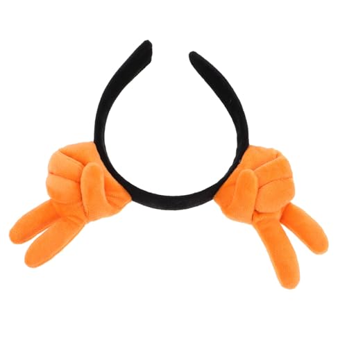 FOMIYES Gestenstirnband Cartoon Lustiges Haarband Halloween-foto-requisite Lustiger Haarreif Gesten-haarband Kreatives Halloween-haarband Plüsch-stirnband Neuheits-stirnband Orange Plastik von FOMIYES