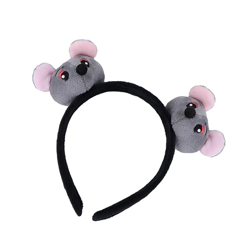 FOMIYES Haarreifen Neujahr Kopfschmuck Haarreifen Für Das Neue Jahr Party-haarreifen Ratten-stirnband Light Grey von FOMIYES