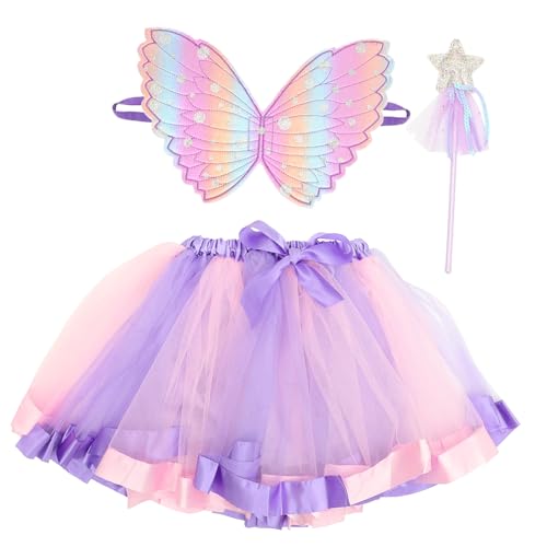 FOMIYES Halloween Fee Kostüm mit Fliegenden Feenflügeln Zauberstab und Kurzem Rock Cosplay Dress Up für Mädchen Geeignet für Jahre Zauberhafte Verkleidung und Fotorequisiten FOMIYES Halloween Fee Kostüm mit Fliegenden Feenflügeln Zauberstab und Kurzem Rock Cosplay Dress Up für Mädchen Geeignet für Jahre Zauberhafte Verkleidung und Fotorequisiten von FOMIYES