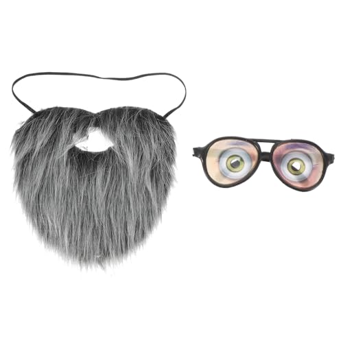 FOMIYES Halloween Party Kostümbrille mit Schwarzem Grauem Kunstbart Realistische Verkleidung für Cosplay Fasching und Maskerade Leichtes Langlebiges Zubehör für Damen und Herren FOMIYES Halloween Party Kostümbrille mit Schwarzem Grauem Kunstbart Realistische Verkleidung für Cosplay Fasching und Maskerade Leichtes Langlebiges Zubehör für Damen und Herren von FOMIYES