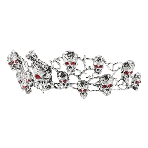FOMIYES Halloween-Totenkopfkrone: Halloween- -Tiara mit Strasssteinen, Festival-Kopfbedeckung – Cosplay-Haarreif, Party-Königin-Krone für Bankette FOMIYES Halloween-Totenkopfkrone: Halloween- -Tiara mit Strasssteinen, Festival-Kopfbedeckung – Cosplay-Haarreif, Party-Königin-Krone für Bankette von FOMIYES