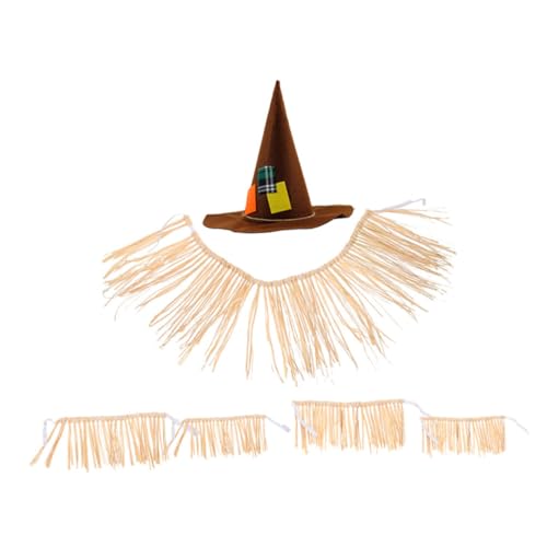 FOMIYES Hawaii Hula Rock aus Leichtem Raffia Papier mit Hexenhut Tropisches Performance Kostüm für Luau Party Strand Bühnenauftritte Natürlicher Look für Damen und Herren FOMIYES Hawaii Hula Rock aus Leichtem Raffia Papier mit Hexenhut Tropisches Performance Kostüm für Luau Party Strand Bühnenauftritte Natürlicher Look für Damen und Herren von FOMIYES