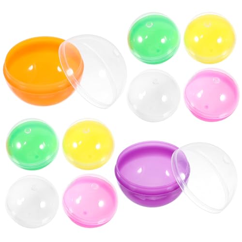 FOMIYES Kapselautomat, 50 Stück Runde Kunststoffkapseln, Leer, zu Öffnen, Aufbewahrungsverpackungsbälle, Farbige Diy-bälle für Preise, Partygeschenke, 45 Mm FOMIYES Kapselautomat, 50 Stück Runde Kunststoffkapseln, Leer, zu Öffnen, Aufbewahrungsverpackungsbälle, Farbige Diy-bälle für Preise, Partygeschenke, 45 Mm von FOMIYES