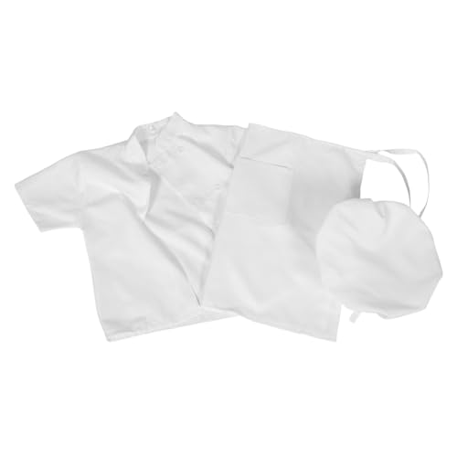 FOMIYES Kochschürze Set Weiß Unisex mit Kochmütze für Backen Kochen Malen Rollenspiel Jungen Mädchen Küchen Kostüm für Kreative Aktivitäten und Festtagsauftritte FOMIYES Kochschürze Set Weiß Unisex mit Kochmütze für Backen Kochen Malen Rollenspiel Jungen Mädchen Küchen Kostüm für Kreative Aktivitäten und Festtagsauftritte von FOMIYES