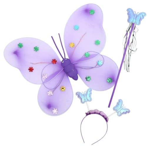 FOMIYES Leuchtendes Schmetterlingskostüm für Mädchen mit Glitzer Flügeln Schmetterlingsstab und Passendem Stirnband Einlagig Wiederverwendbar für Karneval Halloween und Bühnenauftritte FOMIYES Leuchtendes Schmetterlingskostüm für Mädchen mit Glitzer Flügeln Schmetterlingsstab und Passendem Stirnband Einlagig Wiederverwendbar für Karneval Halloween und Bühnenauftritte von FOMIYES