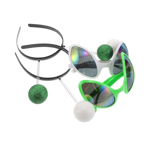 FOMIYES Martian Antenna Headband Set mit Glitzernden Antennen und Kostümbrille Leichtes Komfortables Halloween-accessoire für Space-theme-partys Karneval Cosplay und Festliche FOMIYES Martian Antenna Headband Set mit Glitzernden Antennen und Kostümbrille Leichtes Komfortables Halloween-accessoire für Space-theme-partys Karneval Cosplay und Festliche von FOMIYES