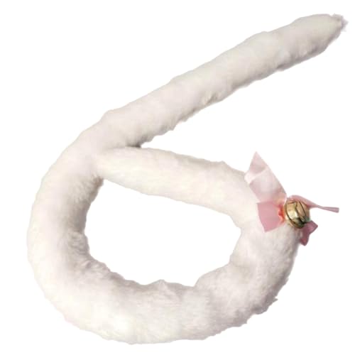 FOMIYES Plüsch Katzen Flexibel mit Abnehmbarer Glocke Cosplay Party Kostüm Zubehör Weiß für Katzenliebhaber Frauen Karneval Outfit FOMIYES Plüsch Katzen Flexibel mit Abnehmbarer Glocke Cosplay Party Kostüm Zubehör Weiß für Katzenliebhaber Frauen Karneval Outfit von FOMIYES
