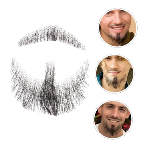 FOMIYES Realistische Männerbart Echtem Menschenhaar Handgebundener Unsichtbarer Spitzenbart Komfortabler Leichter Film Theaterbart für Cosplay Halloween Kostümaufführungen Make-up FOMIYES Realistische Männerbart Echtem Menschenhaar Handgebundener Unsichtbarer Spitzenbart Komfortabler Leichter Film Theaterbart für Cosplay Halloween Kostümaufführungen Make-up von FOMIYES