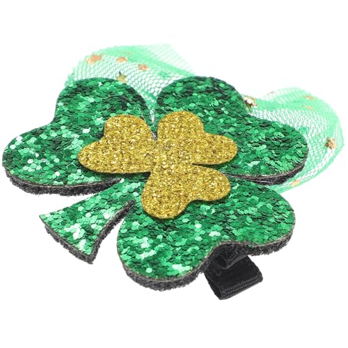 FOMIYES St. Patrick's Day Haarspange Mit Schleier Kleeblatt-Haarnadeln Grünes Kleeblatt Haarspangen Viel Glück Kopfbedeckung Irische Party-Haarstyling-Accessoires Für Frauen Und Mädchen von FOMIYES