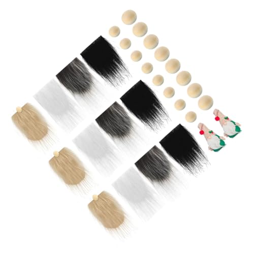 FOMIYES Vorgeschnittener Wichtelbart mit Kunstfell und Holzperlen DIY Bastelmaterial für Weihnachtsgnom Hautfreundlich Langlebig und Handgefertigt für Gnom kostüme FOMIYES Vorgeschnittener Wichtelbart mit Kunstfell und Holzperlen DIY Bastelmaterial für Weihnachtsgnom Hautfreundlich Langlebig und Handgefertigt für Gnom kostüme von FOMIYES