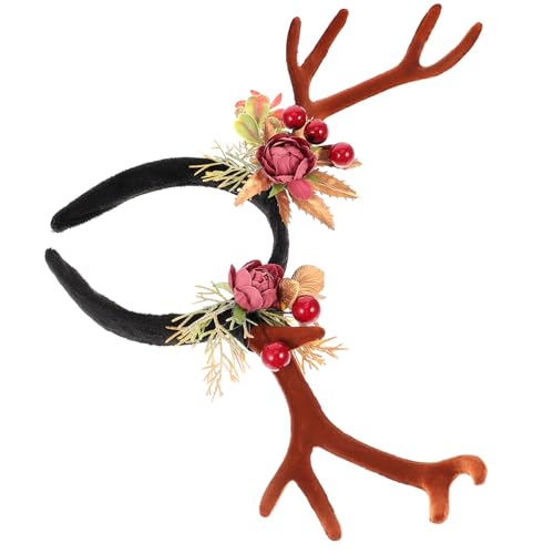 FOMIYES Weihnachtliches Cosplay Elch Kopfband Niedliches Reh Geweih Haaraccessoire Für Frauen Und ädchen Festliche Kopfbedeckung Für Karneval Und Weihnachtsfeiern Xmas Headband Mit von FOMIYES